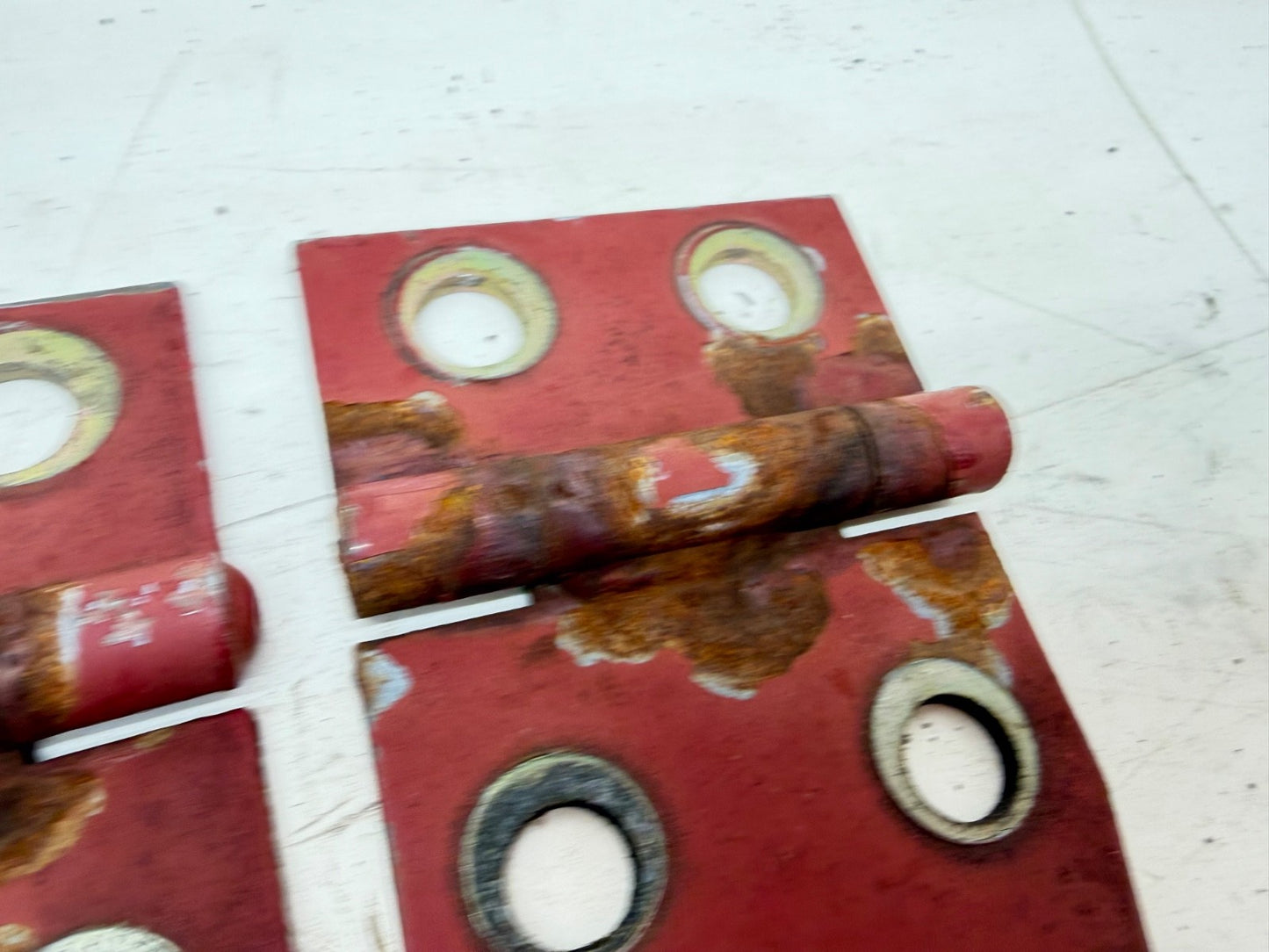 76-95 Jeep Wrangler YJ CJ RED Hood Hinges Hinge Set OEM FACTORY Bonnet Bolts