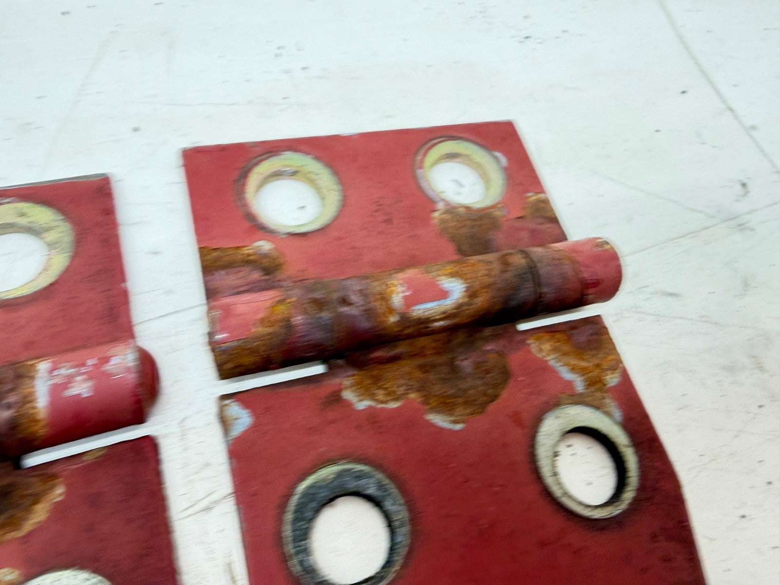 76-95 Jeep Wrangler YJ CJ RED Hood Hinges Hinge Set OEM FACTORY Bonnet Bolts
