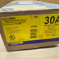 New Square D H221NRB Disconnect 30 Amp 240V 2P 3W 3R Rainproof Fusible