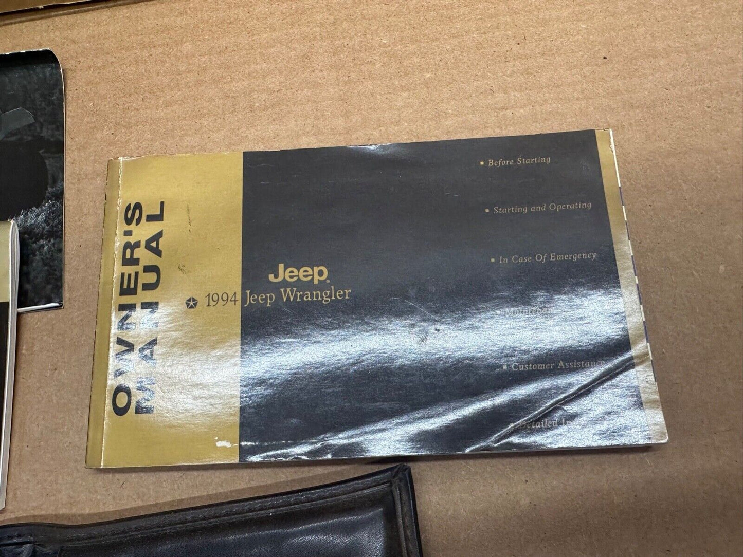 1994 Jeep Wrangler Original Owner's Owners User Manual Set Red Lion, PA Fishel