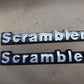 81-86 Jeep CJ8 SCRAMBLER Emblem Badge Factory Pair Logo 1981-1986 CJ 8 Set Tub