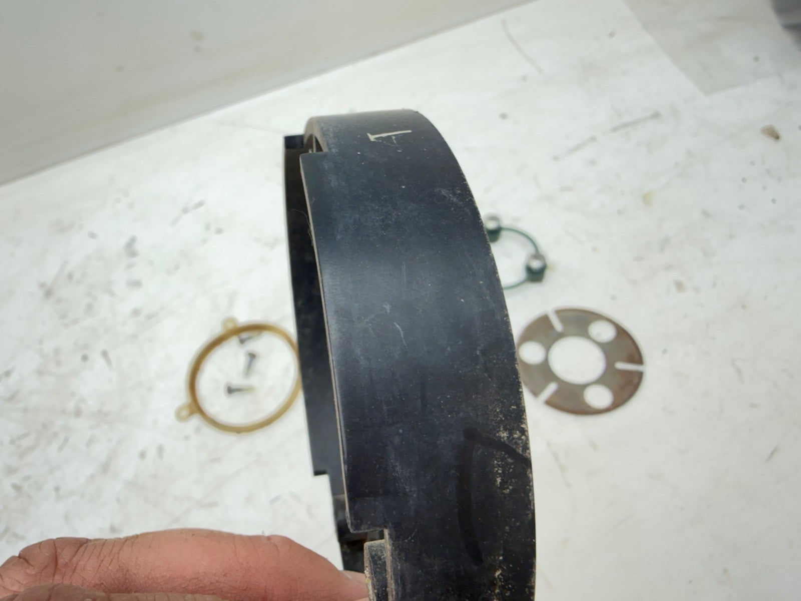87-95 Jeep Wrangler YJ Steering Wheel Trim Riser Ring Bezel Black Spacer OEM