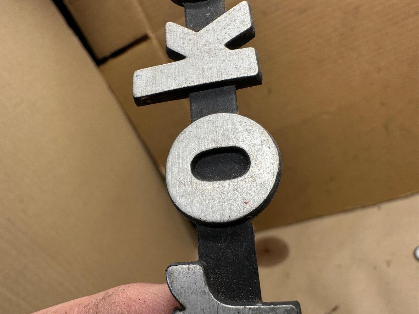 84-96 Jeep Cherokee XJ Fender Emblem Badge 55295252 8 Inch Metal OEM Factory PIN