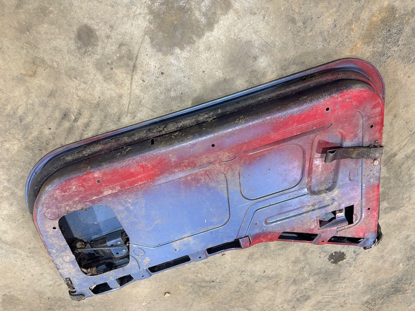 81-95 Jeep Wrangler YJ CJ7 Passenger Side Half Steel Door Lower Right Red OEM