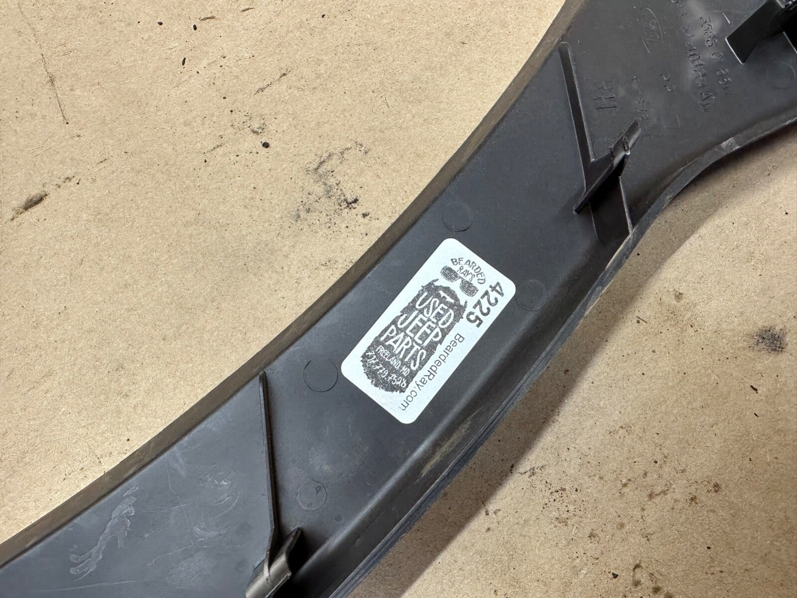 BLACK CROWN VIC RIGHT REAR INNER LOWER QUARTER TRIM PANEL F6AB-5431012-AAW