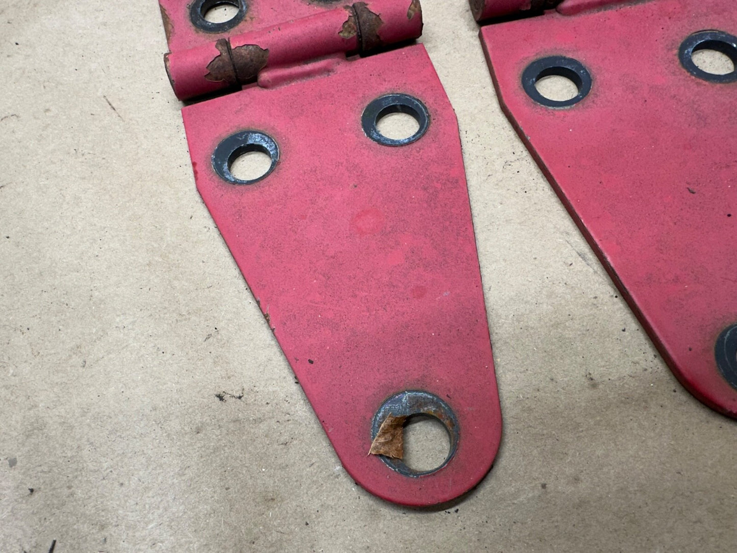 76-95 Jeep Wrangler YJ CJ RED Hood Hinges Hinge Set OEM FACTORY Bonnet Bolts