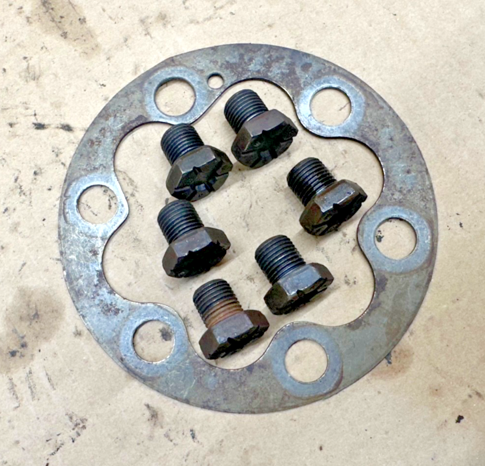 87-90 Jeep Cj7 YJ 4.2 6 Cyl Crankshaft Flywheel Bolts Factory OEM Washer Spacer