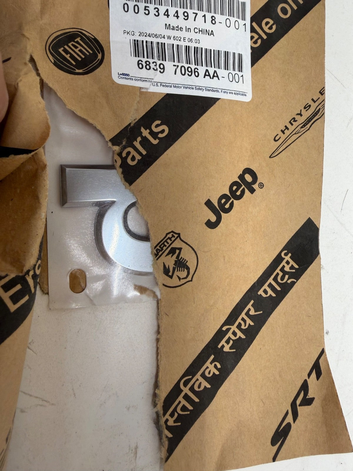 2018-2025 Jeep Wrangler OEM Mopar 68397096AA JEEP Fender Nameplate EMBLEM NEW