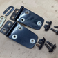 97-06 Jeep TJ Wrangler Hood Hinges Pair w/ Hardware OEM Black Factory Bolts OE