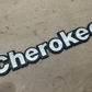 84-96 Jeep Cherokee XJ -TAN- Fender Emblem Badge 8 Inch Metal OEM Factory