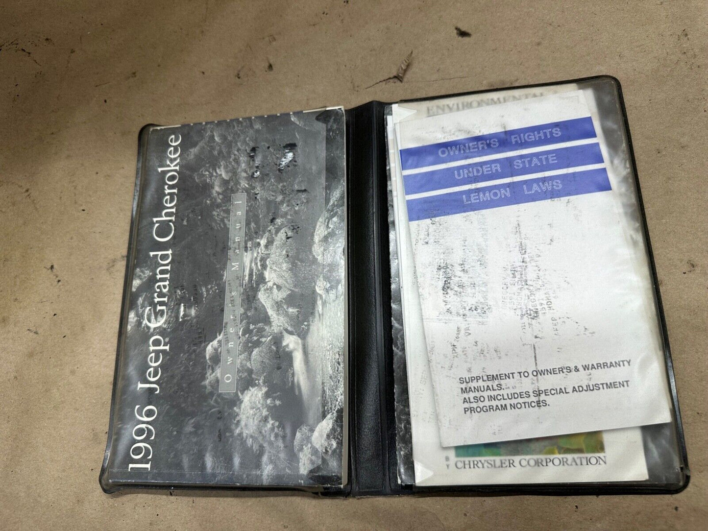 1996 Jeep Grand Cherokee ZJ Owner's Manual Book User Guide 96 OEM Fuse Owners