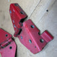 76-95 Jeep Wrangler CJ/YJ Windshield Hood Door Upper Hinges Pair OEM Factory RED
