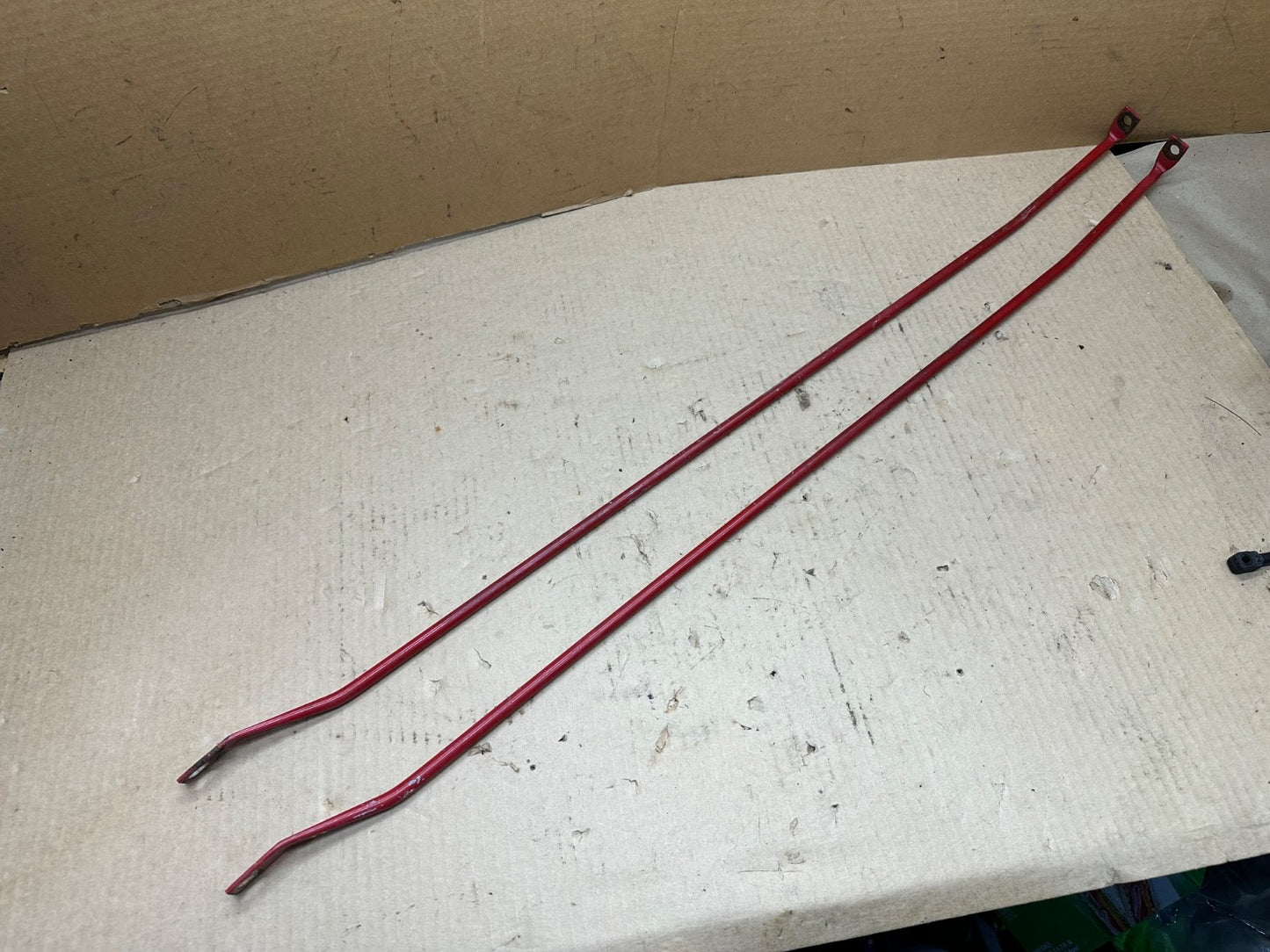 Grille Support Rod Grill to Firewall TUB RED OEM PAIR 97-06 Jeep TJ Wrangler