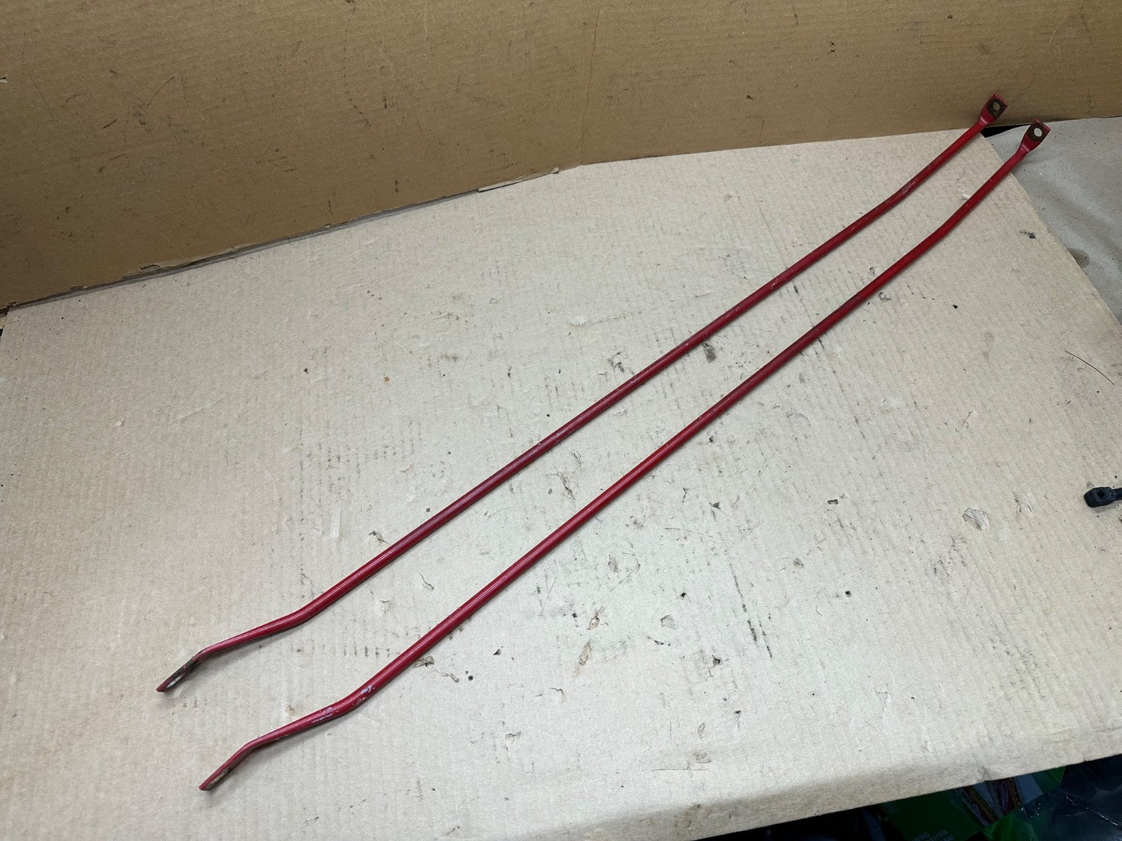 Grille Support Rod Grill to Firewall TUB RED OEM PAIR 97-06 Jeep TJ Wrangler