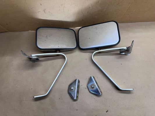 83-88 Ford Ranger Bronco II OEM Swing Lock Side View Mirrors PAIR Factory Chrome