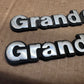 93-98 Jeep Grand Cherokee OEM 55295445 Metal Emblem Pair Set Front Fender Badge