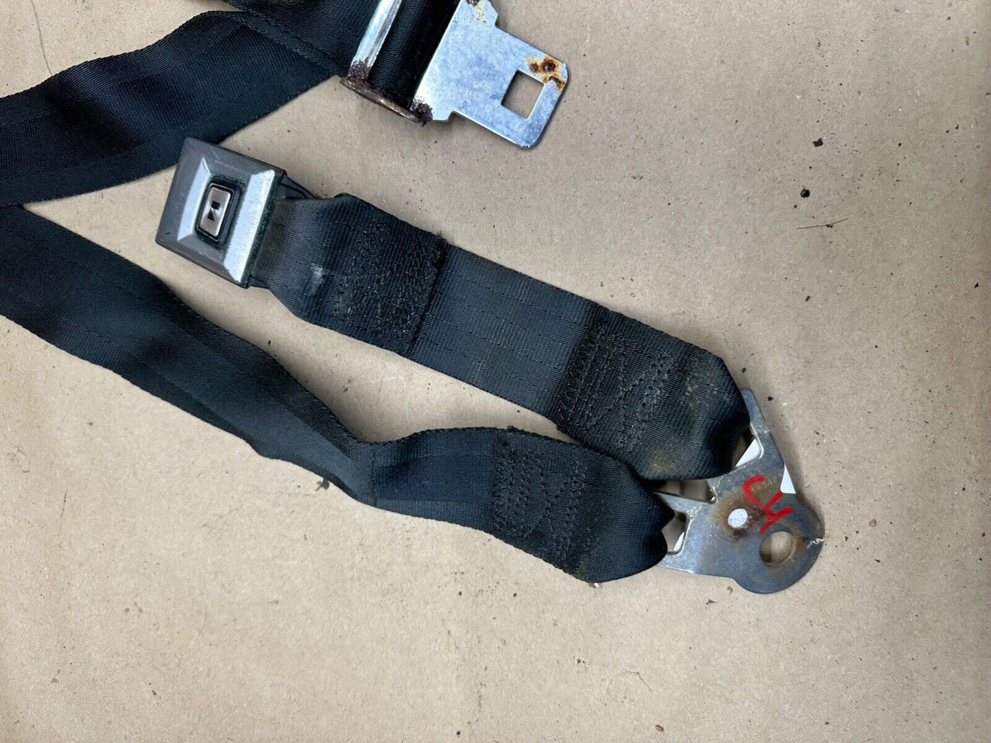 84-89 Jeep Cherokee XJ Black Seat Belt Rear Left Right Middle Lap Seatbelt OE