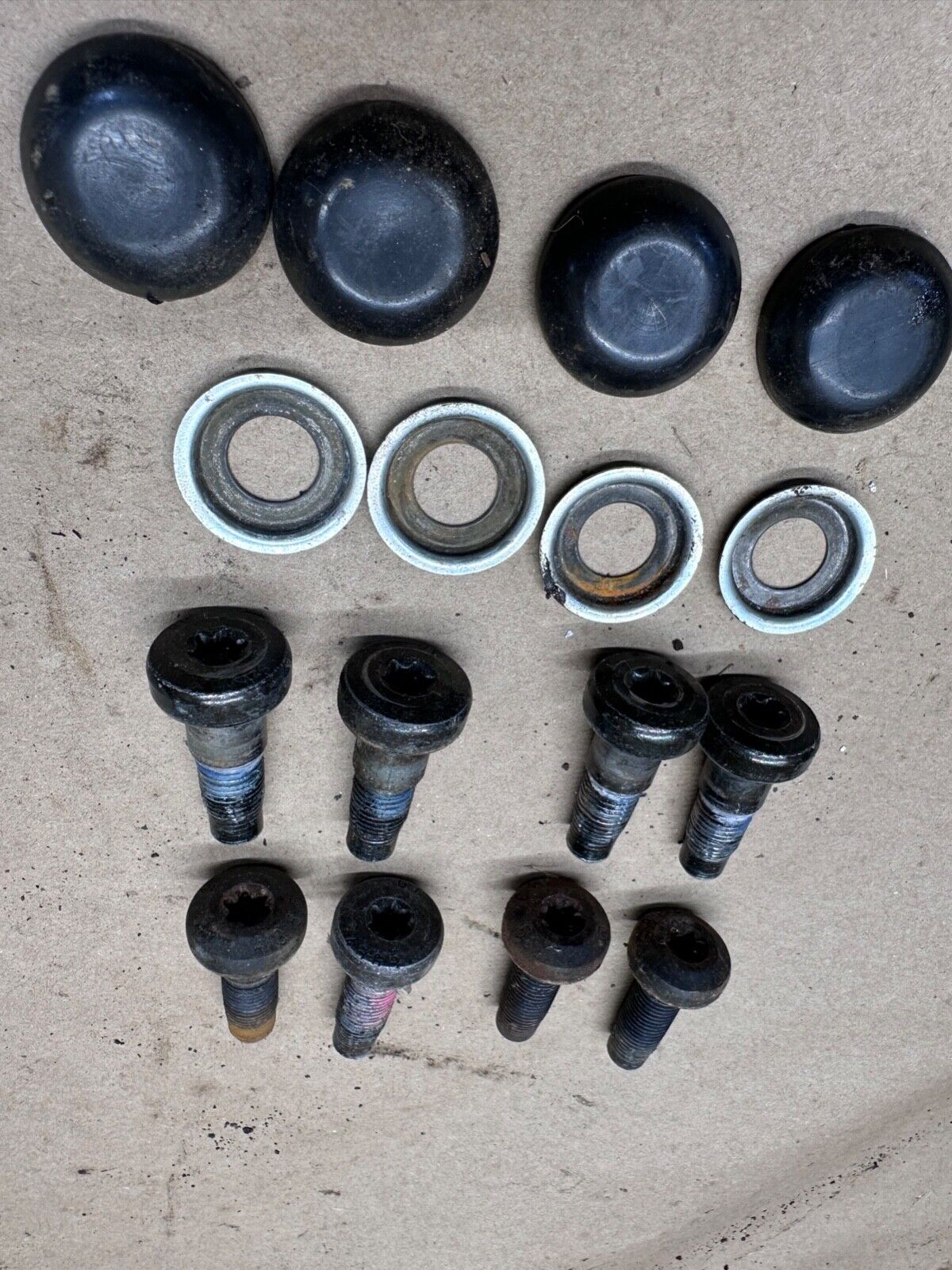 76-95 Jeep Wrangler YJ CJ Seat Belt Bolt Bolts Hardware OEM Original Set CJ7 CJ5