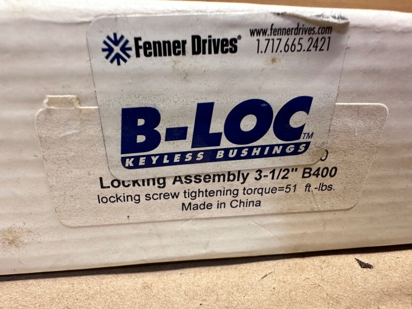 B402308 FENNER DRIVE B-LOC B400 Series 3-1/2” Keyless Bushing 3.5" inch