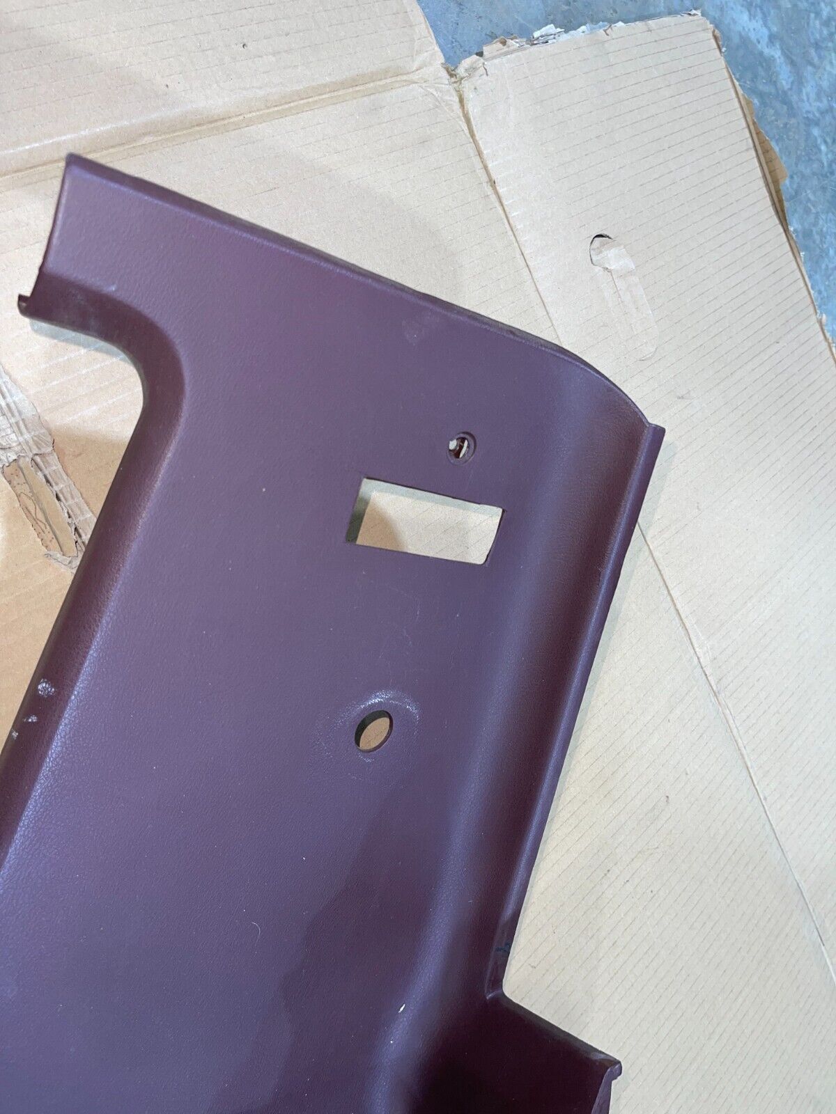 86-92 Jeep Comanche MJ OEM Plastic Interior B-Pillar Panel Right Pass Trim -RED